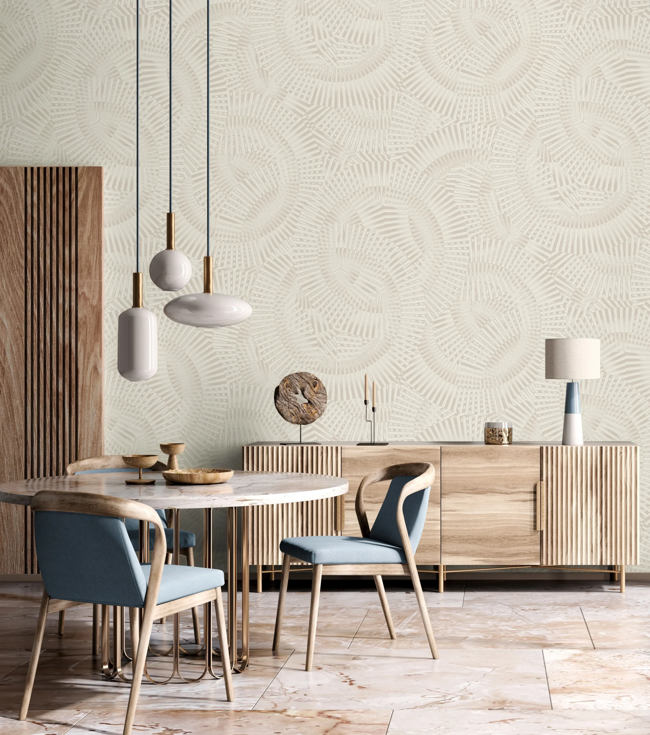 Beige Embossed Wallpaper – Natural Warmth (24103-2)